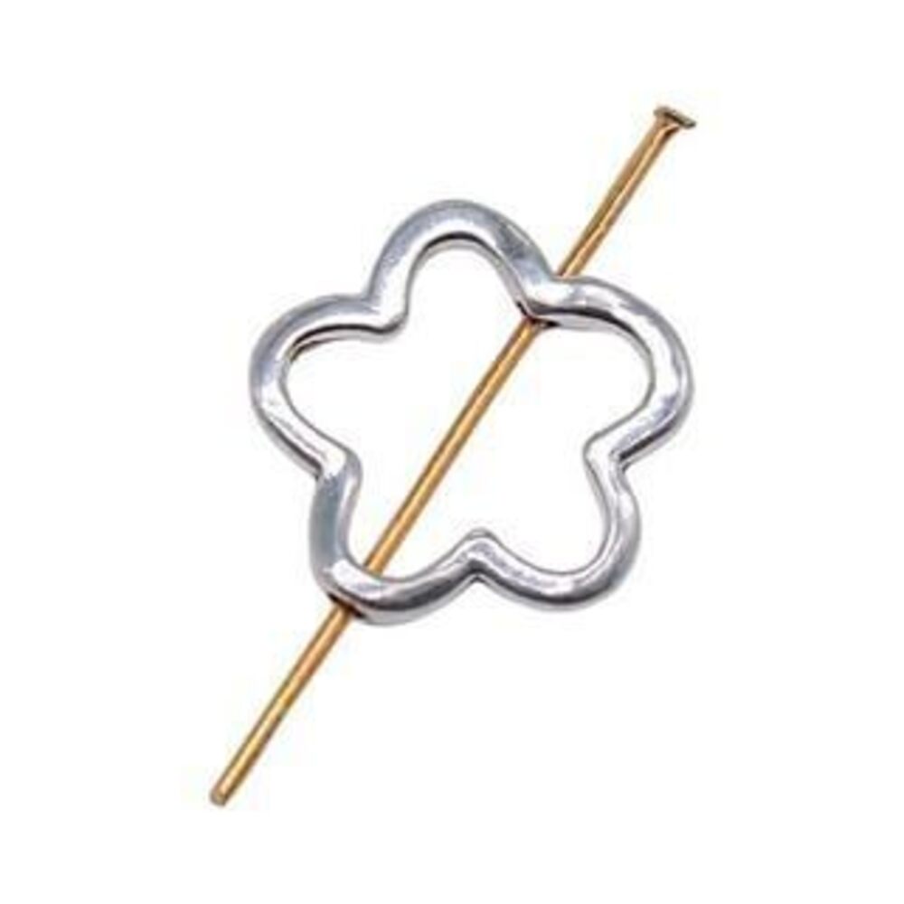 1018 22 Silver Flower Hollow Bead Charms 20x20 mm NS948